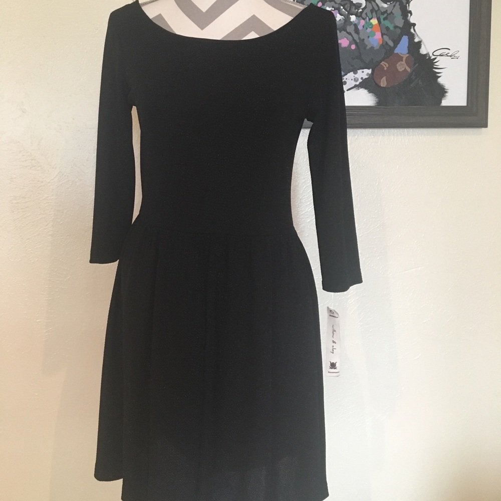 Willow and Clay little black dress low back NWT