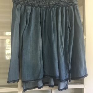 Cold Shoulder Denim Top! Details Galore!