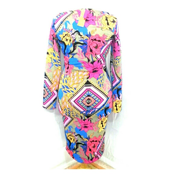 NICKI MINAJ Multicolor Midi Dress. NWT - Picture 3 of 5