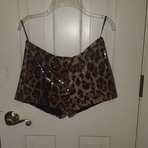 Leopard print shorts