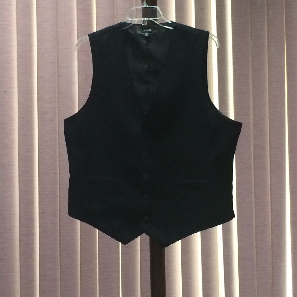 Black button down vest.
