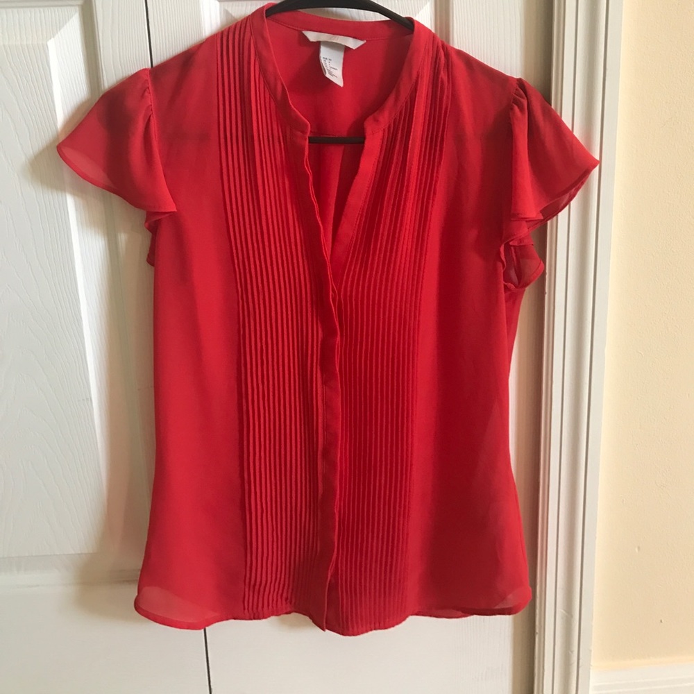 H&M red blouse size 4