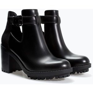 Zara cutout ankle boots