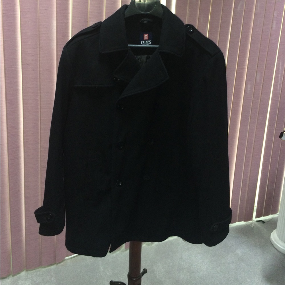 Black, wool Pea coat