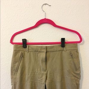 J. CREW Khaki Stretch Cropped Pants