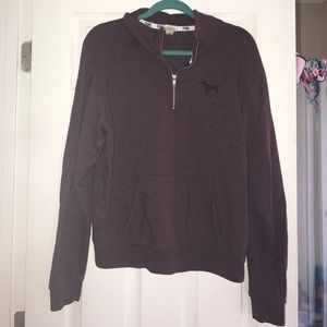 Victoria Secret burgundy quarter zip pullover