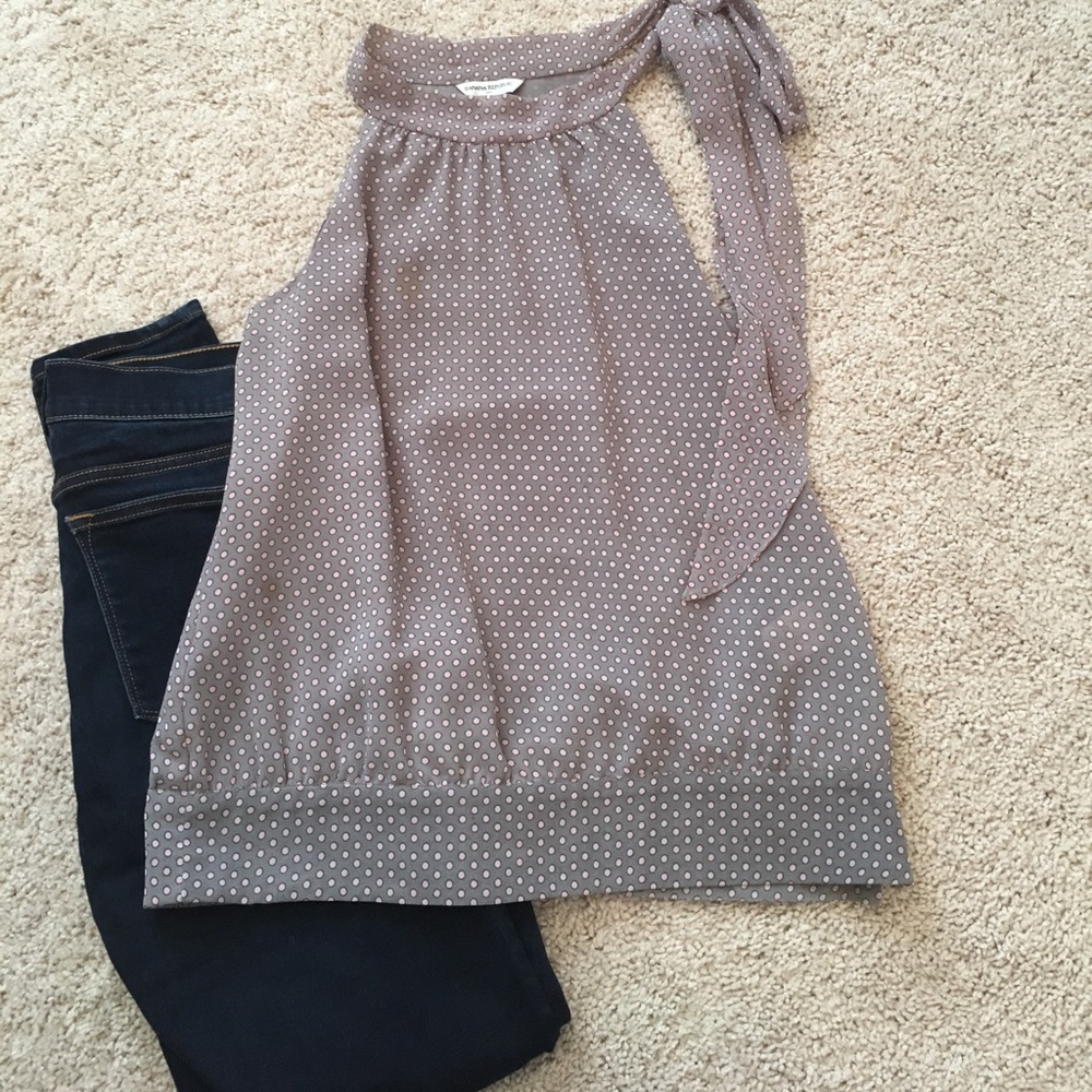 Banana Republic Factory Polka Dot Blouse