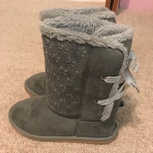 Girls Silver Boots