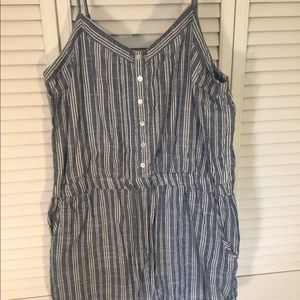Aéropostale XL Blue Striped Cotton Summer Dress