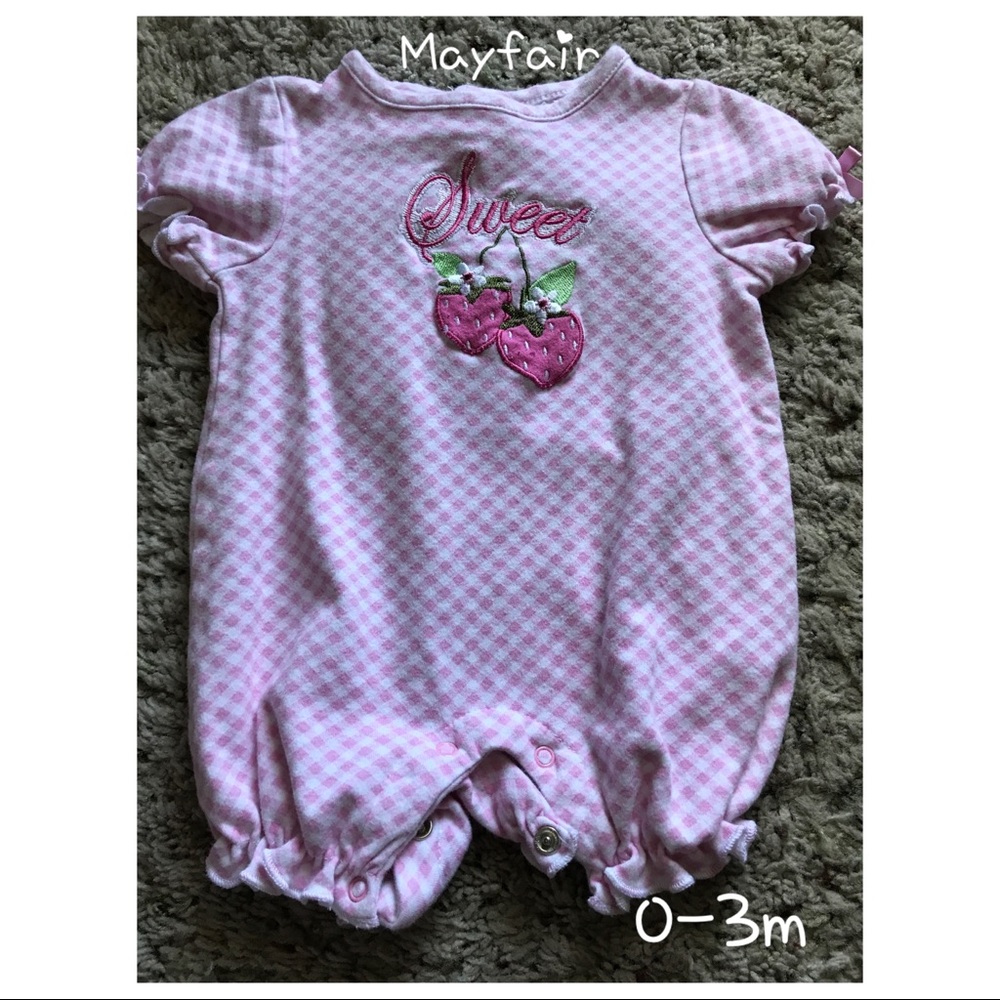 ❤️$2 Add-On❤️ Mayfair Baby Girl Romper - "Sweet"