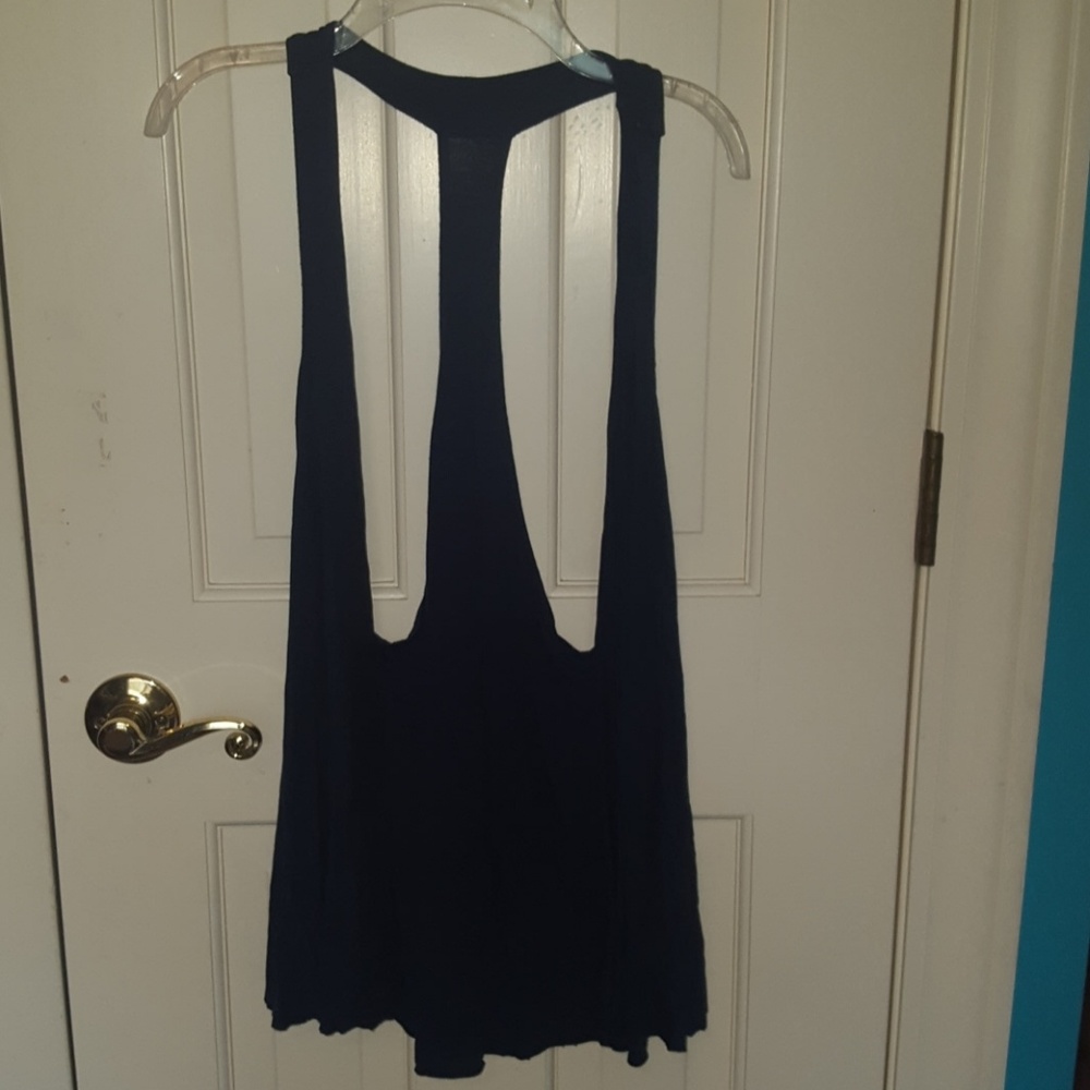 Navy blue tank top cardigan