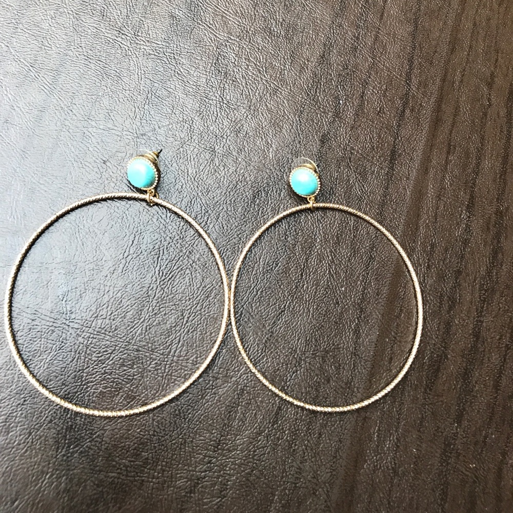 Aldo turquoise hoops