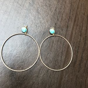 Aldo turquoise hoops