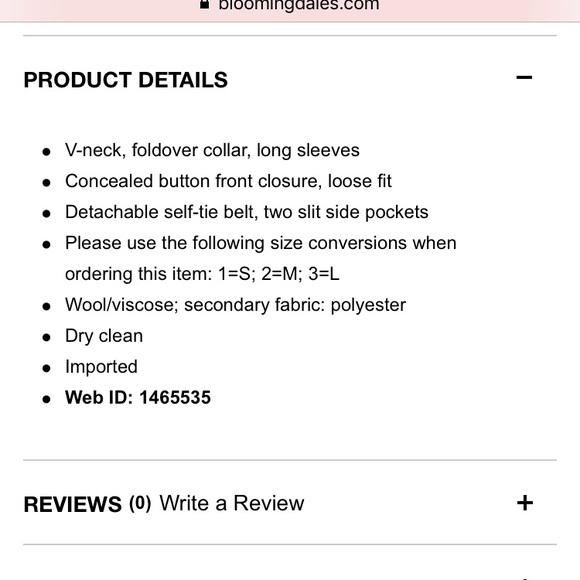 Maje vanite belted jacket. Size 1, fits s/m - Picture 3 of 5