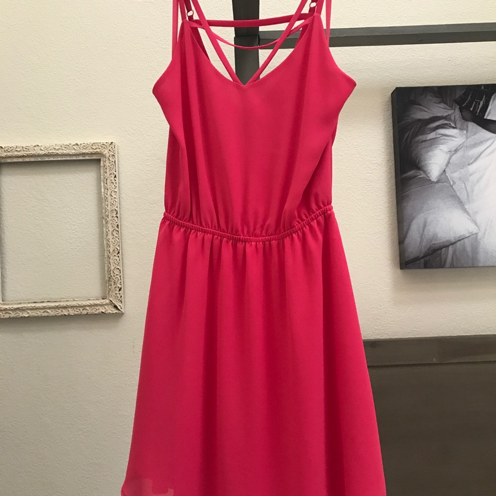 Hot pink dress