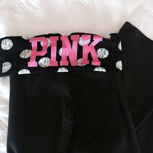 PINK Foldover Waist Yoga Pants