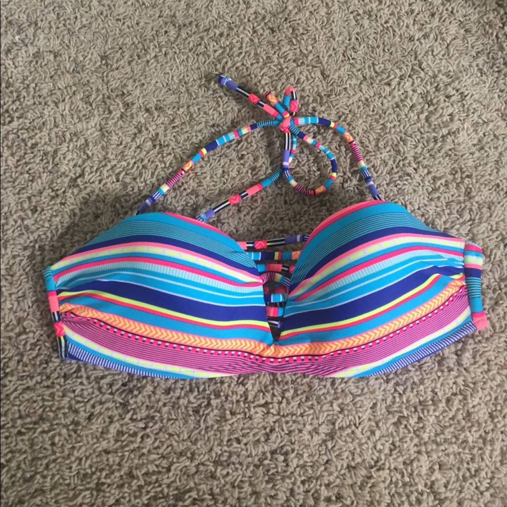 NWOT M No Boundaries Push Up Bandeau Bikini Top