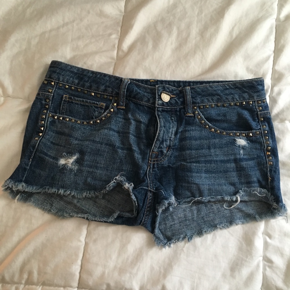 American Eagle Studded Jean Shorts