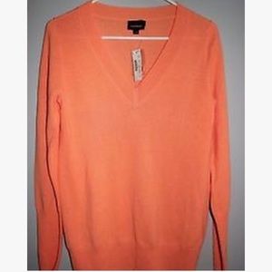 JCrew Orange Cashmere Sweater NWT