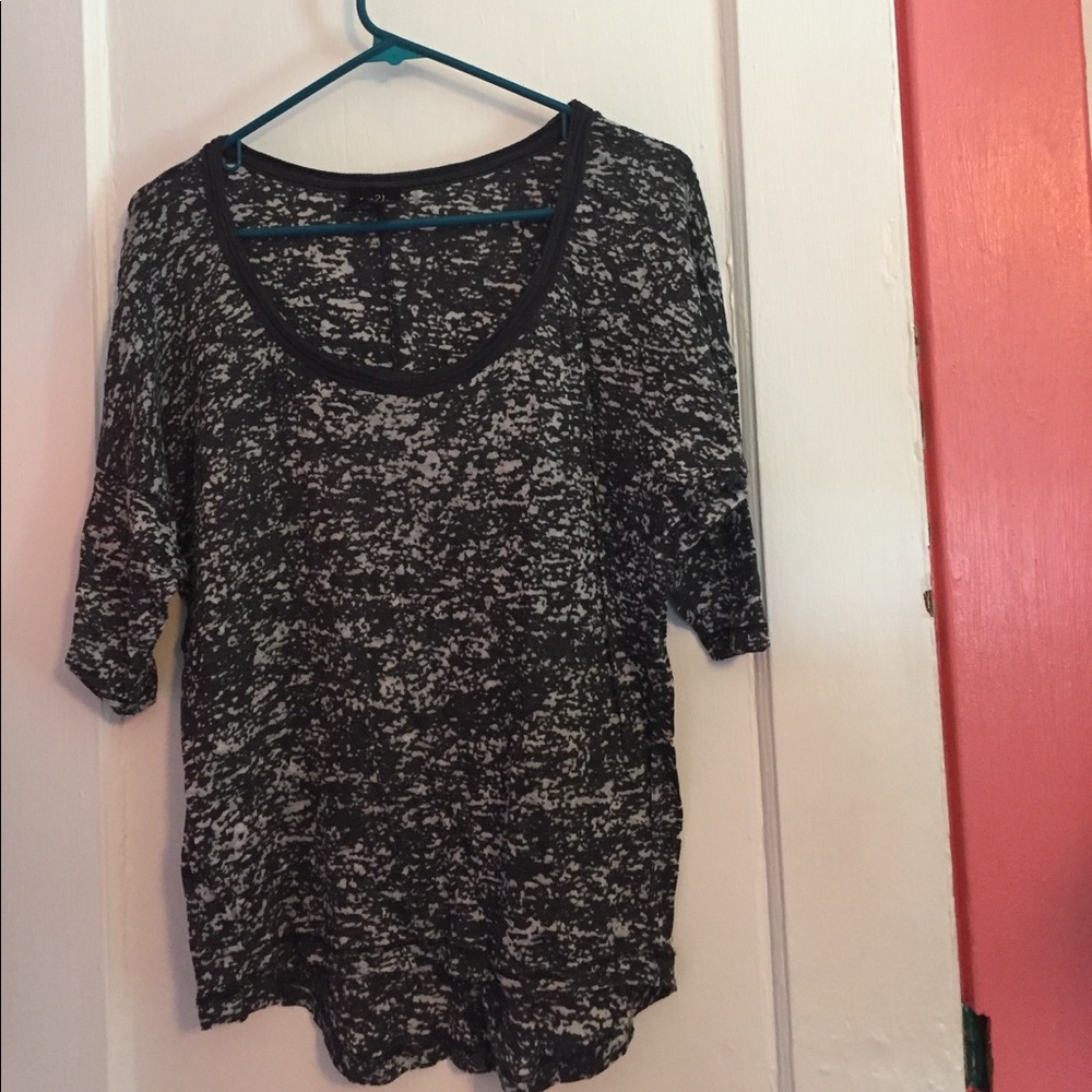 Semi sheer rue 21 speckled shirt