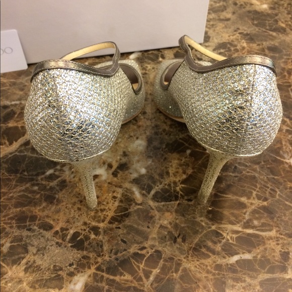 Jimmy Choo Tahiti Pumps in champagne glitter - Picture 4 of 8
