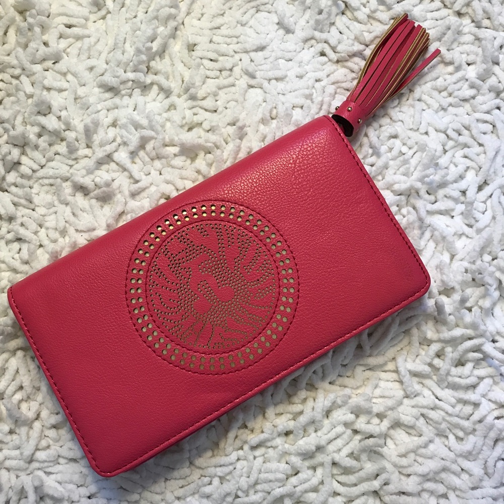 Pink wallet clutch