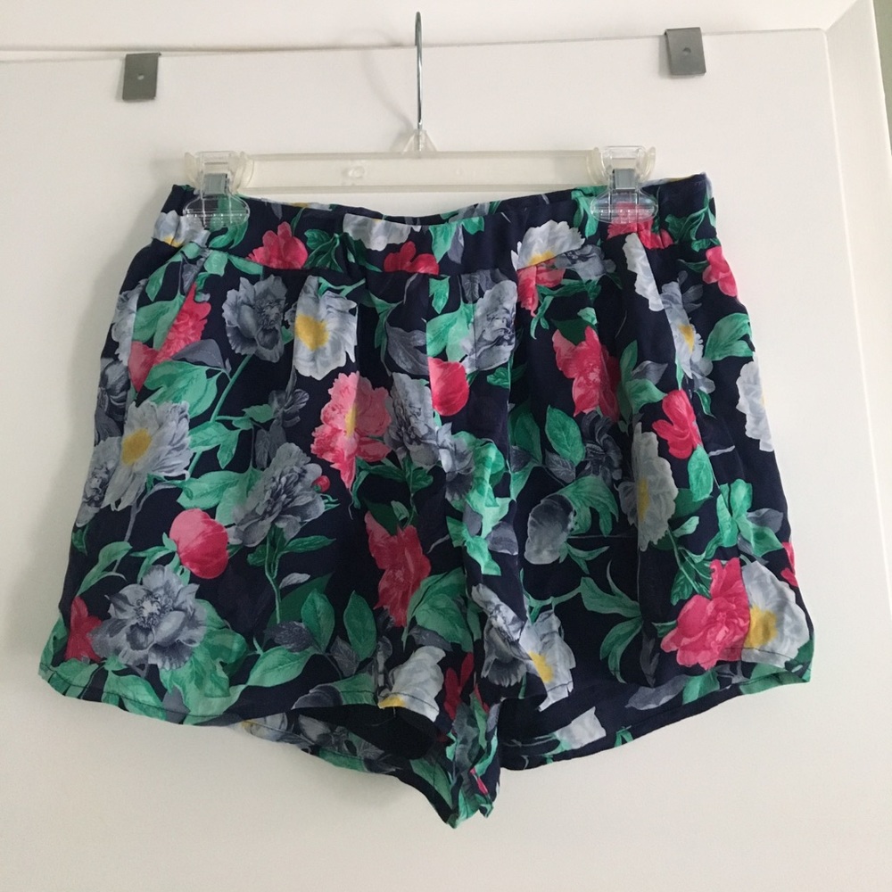 Joie Floral Silk Shorts
