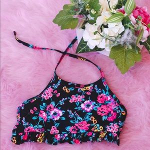 Floral bikini top