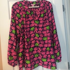 Lilly Pulitzer Elsa blouse in Tusk in Sun