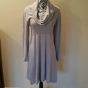 Silver cowl neck dress