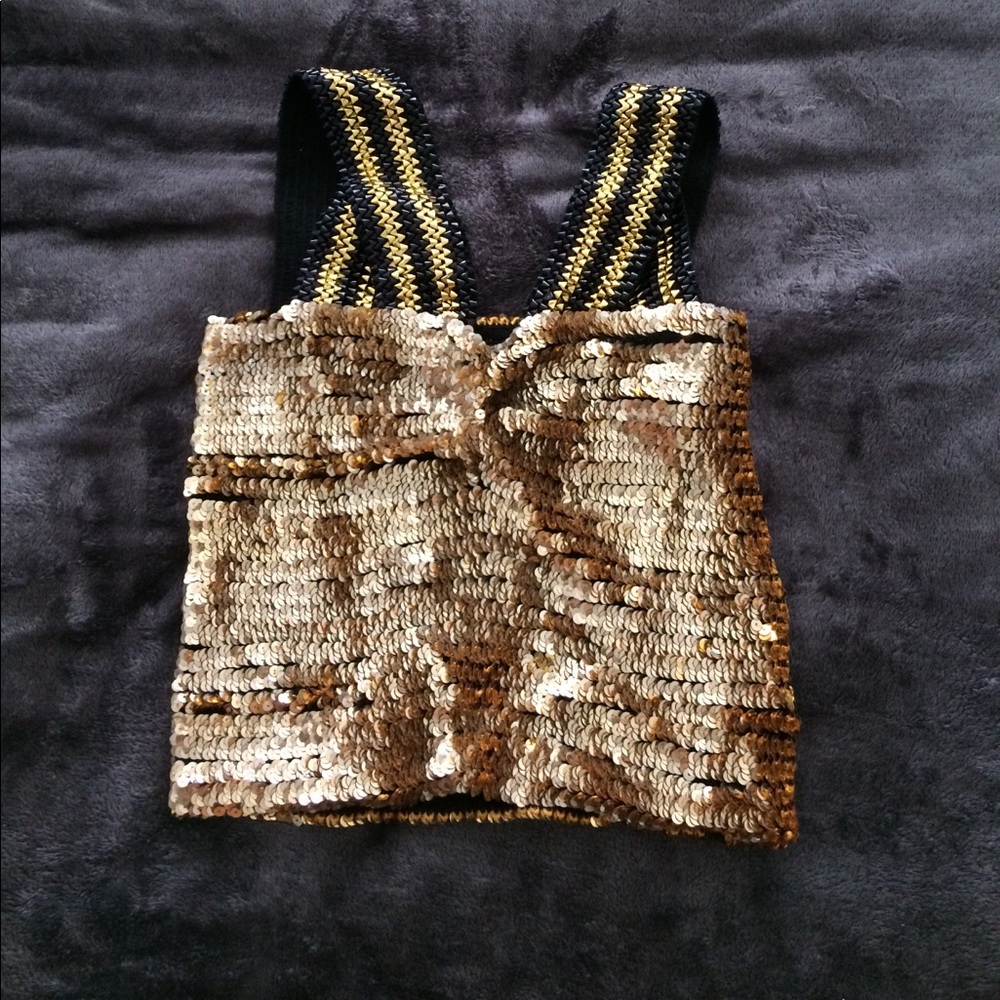 Shiny vintage elastic top