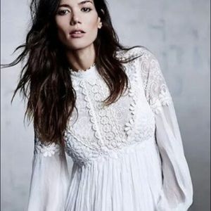 Boho Chic White Embroidery/ Lace Dress