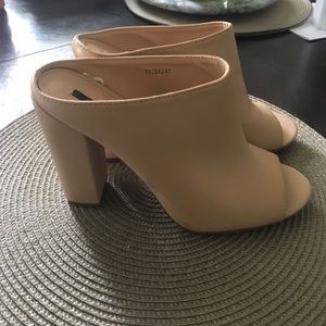 Forever 21 nude mules. Tan/beige slide ons size 9