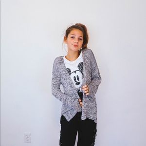 Grey long sleeve cardigan