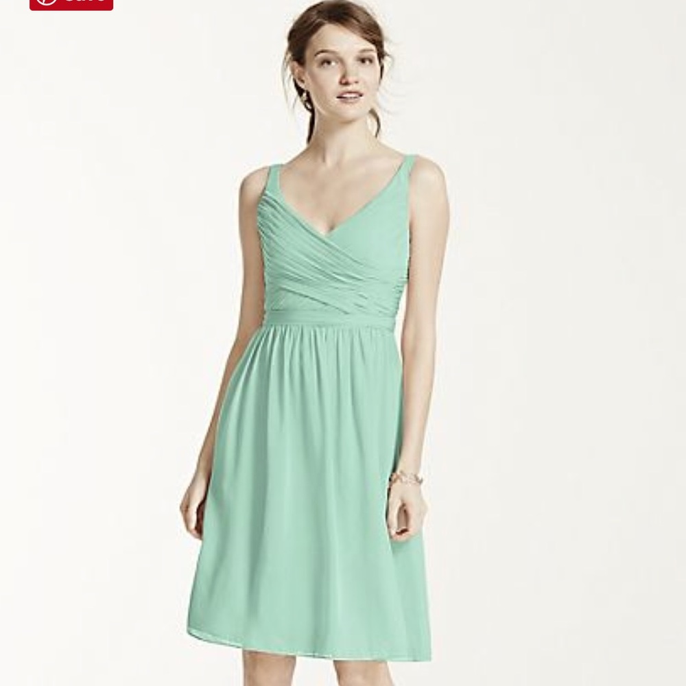 Davids Bridal mint dress