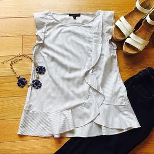 Banana Republic Peplum Striped Blouse