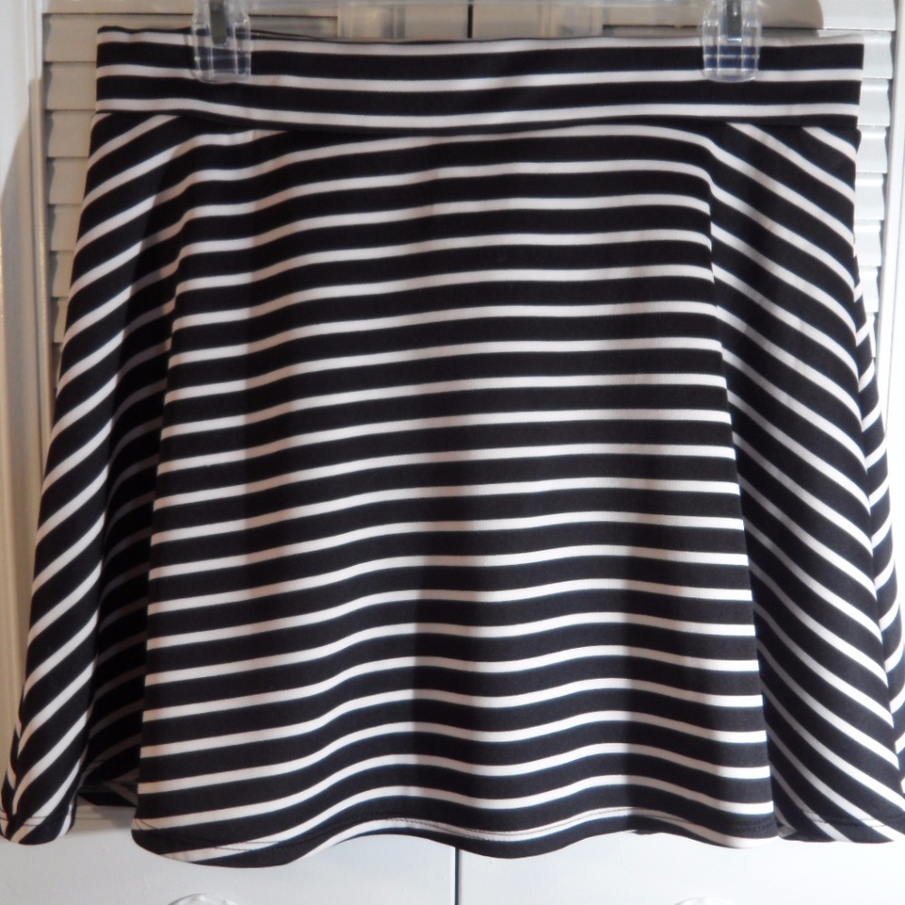 Sharlotte Russe:  Striped Skater Skirt (XL)