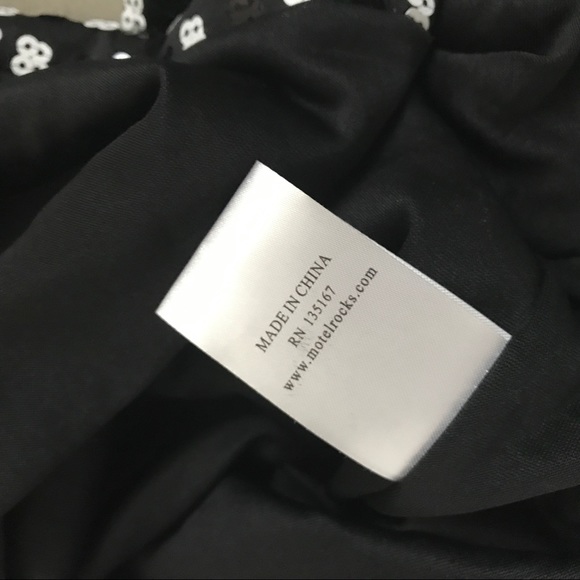 Motel rocks black white cold shoulder sequin dress - Picture 6 of 6