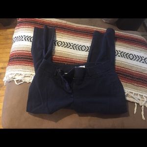 LOFT Cropped Skinny Navy Chinos