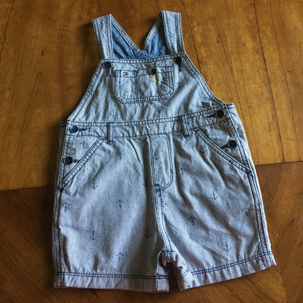 Tommy Hilfiger denim overalls with anchor accent