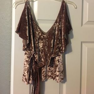 Rose Gold / Blush Suede Zara Top