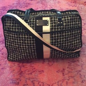 Kate Spade black and white travel bag