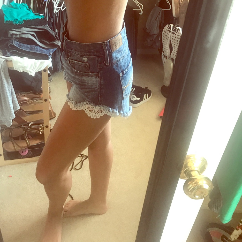 Abercrombie and Fitch jean shorts(size 6)