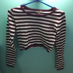 A'gaci Striped Crop Top Small