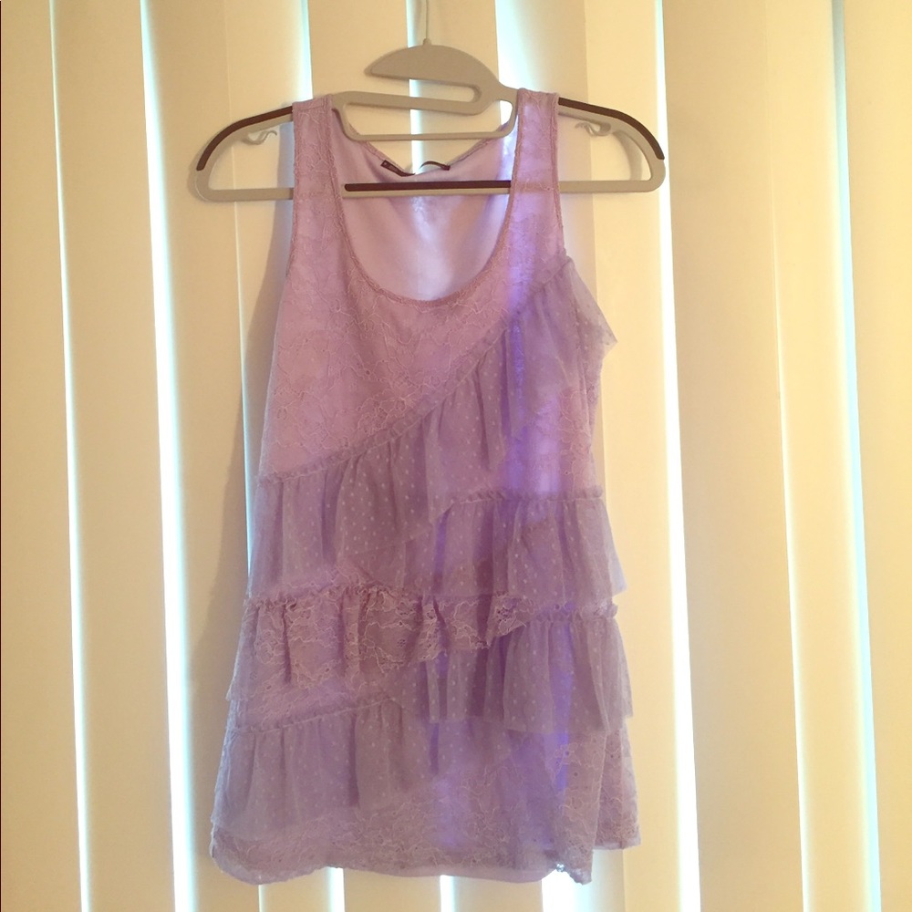 Lavender Lace Tank Top
