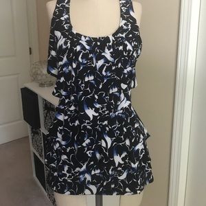 WHBM matte jersey ruffled tank