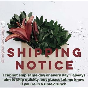 Shipping Notice 🙋🏼