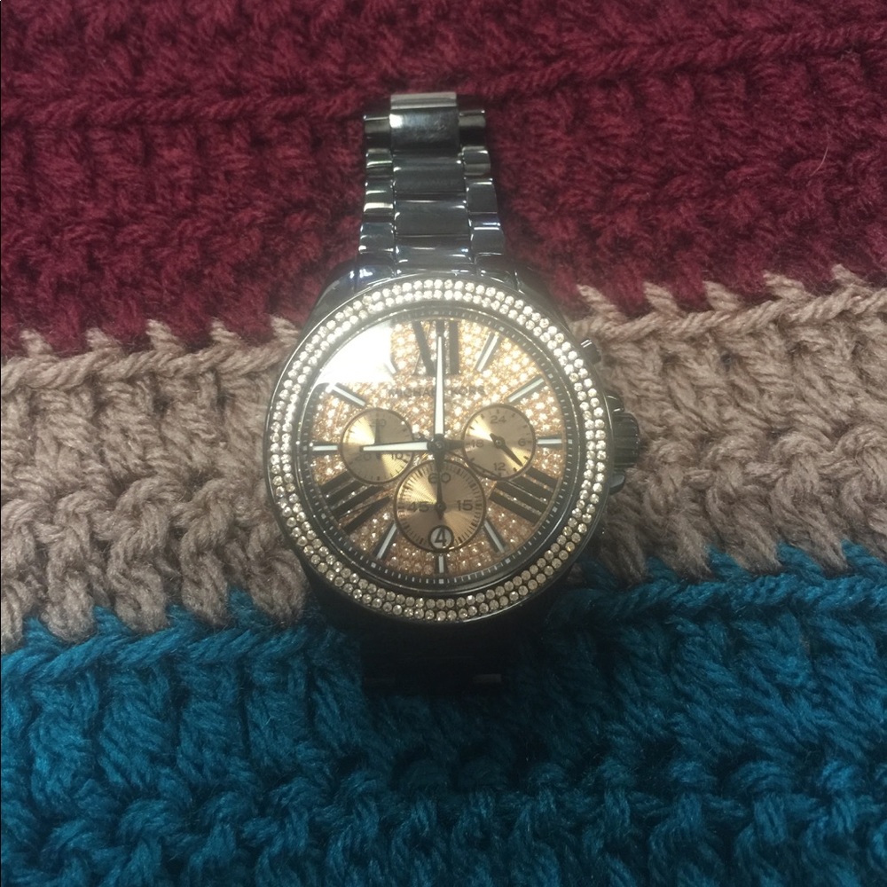 Michael Kors Rose Gold and Black Watch.