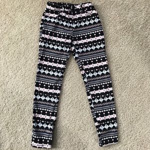 CP Black Patterned Stretchy Pants Size 10