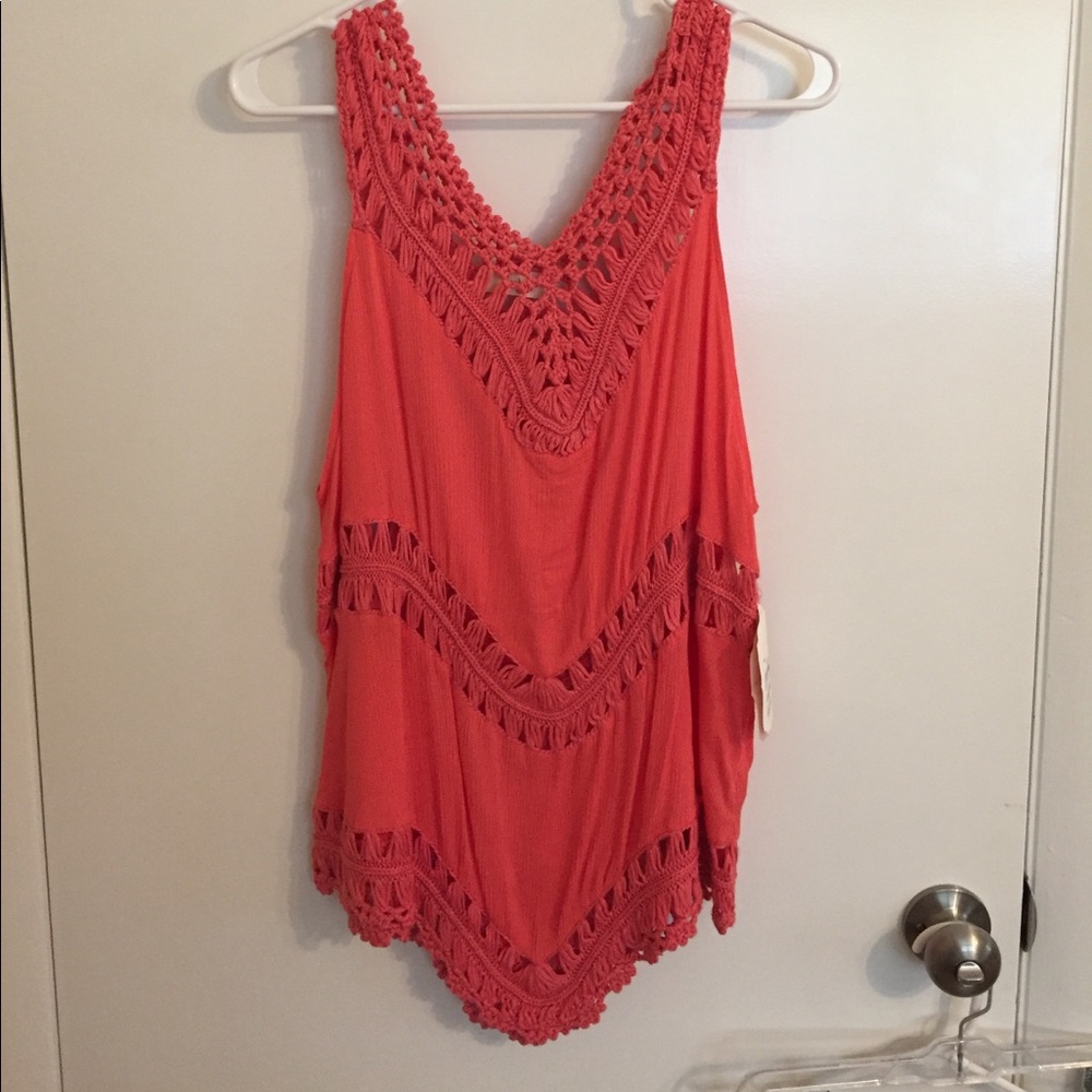 Coral tank top New with tags